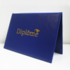 porte-diplome bleu royal et or